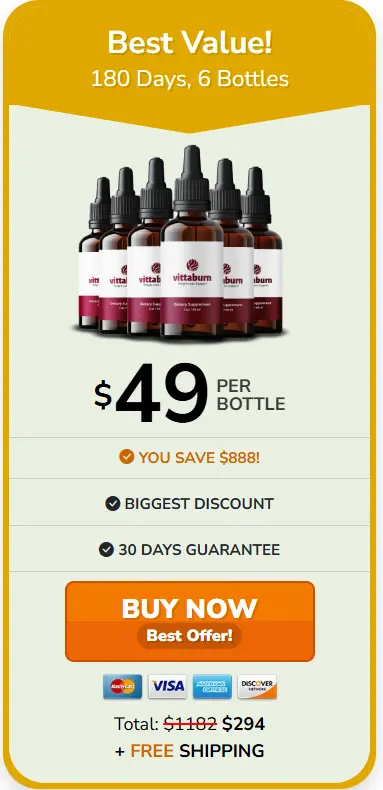 Buy VittaBurn 6 Bottle